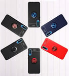 For Samsung Galaxy A70 A705f Magnetic Ring Black Phone Case Cover + Screen Guard