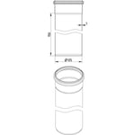 EuroPipe 125 x 150 mm rör syrafast stål AISI 316L EN1.4404