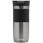 Contigo Byron Snapseal Travel Mug | Stainless Steel Thermal Mug | Vacuum Flask | Leakproof Tumbler | Coffee to Go Mug with BPA Free Easy-Clean Lid | Gunmetal | 470 ml