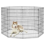 New World B550-48 Cage d'exercice et parc pour chien sans porte ; 60,96 cm x 121,92 cm ; Revêtement de finition noir