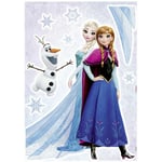 Komar - Stickers géant Trio La Reine des Neiges Disney Elsa, Anna et Olaf qui sourient 50 x 70 cm