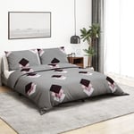 Torana - Ensemble de housse de couette Gris 200x220 cm Coton