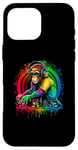 Coque pour iPhone 16 Pro Max Dj Monkey Lunettes de soleil Casque singe Amoureux