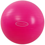 Signature Fitness Ballon d'exercice Anti-éclatement et antidérapant pour Yoga, Fitness, Accouchement avec Pompe Rapide, capacité de 0,9 kg, Rose, 86,4 cm, Taille XL