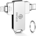 Apple Mfi 128Go Clé-Usb-Iphone Clé-Usb-Lightning-Et-Usb-C Clé-Usb-Ipad Clef-Usb-Iphone Flash-Drive-Iphone Clé-Usb-Lightning Et Type-C Photo-Stick Pendrive-Stockage-Externe-Pour-Iphone/Ipad/A[Q3021]