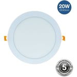 Barcelona Led - Downlight led rond extra-plat 20W - Coupe ø 225mm - Blanc Neutre