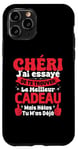 Coque pour iPhone 11 Pro Chéri J'ai Essayé De Te Trouver Cadeau Saint Valentin Amour