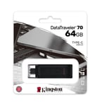 Kingston 64GB Flash Drive DataTraveler 70 USB 3.2 Gen 1 Type-C USB-C Pen Drive