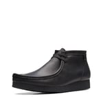 Clarks Men's Shacre Chukka Boot, Black Leather, 9.5 UK