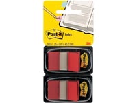 Post-It® Index Medium Flag, I Dobbeltpakke, Rød, Pakke A 50 Ark