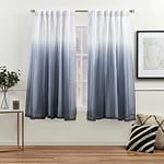 Exclusive Home Curtains Crescendo Paire de Rideaux occultants doublés à Pattes cachées Indigo 132 x 160 cm