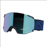 Salomon S/view Unisex Goggles Ski Snowboarding, Extended field of vision, Visual acuity & glare reduction, and No more fogging, Blue, One Size