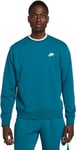 NIKE BV2666-381 M NSW CLUB CRW FT Sweatshirt Men's GEODE TEAL/WHITE Size S