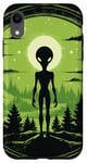 Coque pour iPhone XR Tête d'extraterrestre verte mignonne visage OVNI || Alien