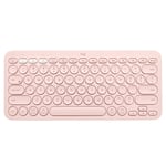 Logitech K380 Multi-Device clavier Universel Bluetooth QWERTY Italien Rose - Neuf