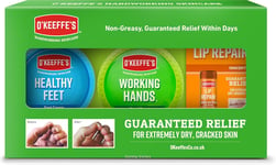 O’Keeffe’s Skincare Gift Pack - Working Hands 96g, Healthy Feet 91g and Lip 4.2g