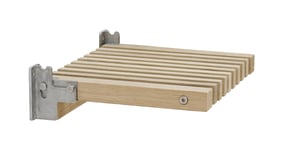 Cutter Folding Seat - Oak/Stainless Steel