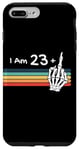Coque pour iPhone 7 Plus/8 Plus I'm not 24, I am 23 plus Middle Finger Skull Vintage Sunset