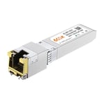 6COM GIGA 10GBase-T SFP+ Transceiver, 10G SFP+ Copper Module to RJ45, Cat.6a/7, up to 30m, for Cisco SFP-10G-TS, Ubiquiti, D-Link, Supermicro, Netgear, MikroTik S+RJ10 and More