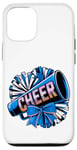 Coque pour iPhone 12/12 Pro Mégaphone Bleu et Pompons de l'Équipe de Cheerleading