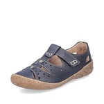 Rieker Femme 54555 Mocassin, Bleu 14, 36 EU Étroit