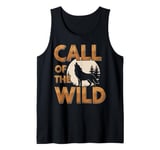 Call of the Wild Howling Wolf Under Full Moon Tank Top