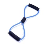 Resistance Bands Yoga Gym Exercise Training Rubber Elastic Bands 8 Word Chest Expander Developer Fitness Workout Equipment Black and Blue