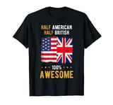 American Great Britain Flag - Half American Half British T-Shirt