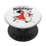 Bonhomme de neige Dancing into the Holidays Princesse Cadeau Homme Femme PopSockets PopGrip Adhésif