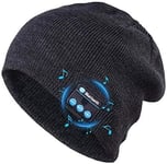 Bonnet Bluetooth, Unisexe sans Fil V5.0 Knit Cap Casque Bonnet Bonnet, Lavable Chapeau Casque Bluetooth avec Micro Haut-parleurs stéréo intégrés Cadeau pour Homme Femme