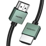 UGREEN Câble HDMI 8K Câble HDMI 2.1 8K 60Hz 4K 240Hz DynamicHDR HDCP eARC High Speed 48Gbps Aluminium Compatible avec PS5 PS4 Xbox Series X S Projecteur HDV (2M)