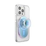 PopSockets: PopGrip pour MagSafe - Support et Poignée pour Smartphone et Coques avec un Top Interchangeable - Clear Iridescent