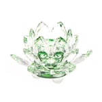 60 mm kvartskristall Lotus Flower Hantverk Glas Fengshui prydnad Green one size