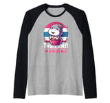 Moodeng Mudeng Cute Funny Viral Hippo Thai Thailand Zoo Meme Raglan Baseball Tee