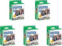 Fujifilm instax WIDE Lot de 5 films instantanés pour Fuji instax WIDE 210 200 100 300