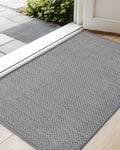 COLOR&GEOMETRY Paillasson Interieur Entree 68x150cm Tapis Entrée Intérieur Antidérapant Tapis de Porte Absorbant Lavable Tapis pour Intérieur, Extérieur, Chambre, Cuisine, Entrée, Couloir (Gris Clair)