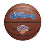 Wilson Basketball, Team Alliance Model, NEW YORK KNICKS, Indoor/Outdoor, Mixed Leather, Size: 7