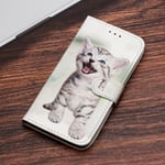 Motorola Moto E7 Plus Animals Kukat Maalauskuvioinen lompakkokotelo ja korttipaikat