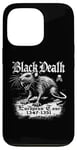 Coque pour iPhone 13 Pro Black Death European Tour Plague Rat Histoire médiévale