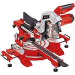 Einhell - Scie à onglet radiale tc-sm 216 (1600 w, table pivotante à réglage rapide et butées d'angles, laser, extensions latérales, blocage d'arbre