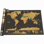 Scratch map världskarta i deluxe utförande - XXL storlek