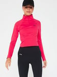 UNDER ARMOUR Womens Training Vanish Seamless 1/4 Zip Crop - Red, Red, Size L, Women