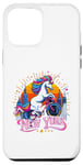 Coque pour iPhone 14 Pro Max Licorne New York America Vélo pour hommes, femmes, garçons, filles
