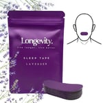 Longevity Sleep Tape (Lavender Scented) - Mouth Tape for Sleeping, Snoring Aid, Improved Nasal Breathing, Strong But Gentle Adhesion (30 Strips)