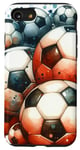 iPhone SE (2020) / 7 / 8 Funny Cool Soccer Balls Pattern Football Soccer Design Case