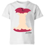 Disney Princess Colour Silhouette Snow White Apple Kids' T-Shirt - White - 3-4 Years - White