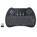 h9 Wireless Qwerty White Backlit 2.4ghz Touchpad Keyboard Air Mouse For Tv Box Mini Pc