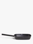 John Lewis ANYDAY Cast Aluminum Non-Stick Square Grill Pan, 28cm, Black