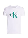 Calvin Klein Jeans T-Shirt Manches Courtes Homme Col Ras-du-Cou, Blanc (Bright White), 6XL