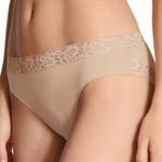 Calida Trosor Natural Comfort Lace Brief Beige bomull X-Small Dam